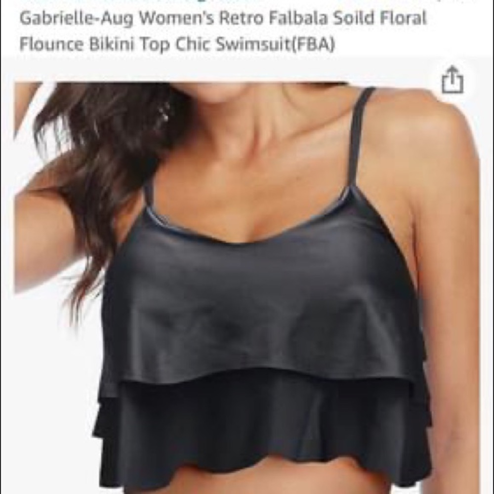 Womens Swim Top Black